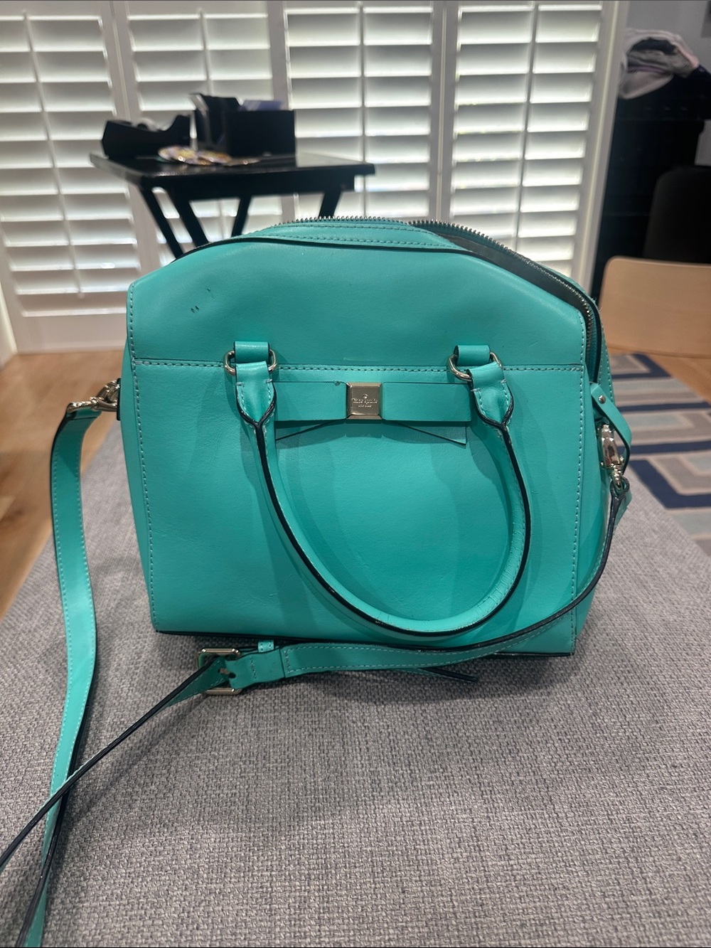 Kate Spade ♠️ Turquoise Dome Satchel Handbag by